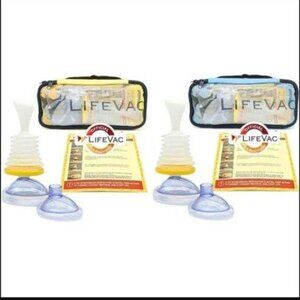 LifeVac Yellow & Blue Travel Kit Combo - Portable Suction Rescue Device NEW